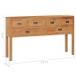 vidaXL Credenza 125x30x75 cm in Legno Massello di Teak vidaXL Credenza 125x30x75 cm in Legno Massello di Teak