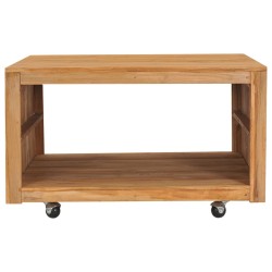 vidaXL Tavolino da Caffè 80x80x40 cm in Legno Massello di Teak
