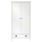 vidaXL Armadio a 2 Ante Hill Bianco 89x50x170cm in Legno di Pino