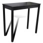 vidaXL Tavolo da Bar in MDF Nero 115x55x107 cm vidaXL Tavolo da Bar in MDF Nero 115x55x107 cm