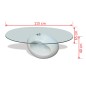 vidaXL Tavolino da Salotto con Ripiano Ovale in Vetro Bianco Lucido vidaXL Tavolino da Salotto con Ripiano Ovale in Vetro Bianco Lucido