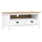 vidaXL Mobile Porta TV Hill Bianco 110x40x47 cm in Legno di Pino vidaXL Mobile Porta TV Hill Bianco 110x40x47 cm in Legno di Pino