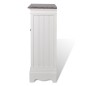 vidaXL Mobiletto con 2 Porte e 1 Cassetto in Legno Bianco vidaXL Mobiletto con 2 Porte e 1 Cassetto in Legno Bianco