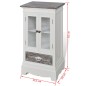 vidaXL Mobiletto con 2 Porte e 1 Cassetto in Legno Bianco vidaXL Mobiletto con 2 Porte e 1 Cassetto in Legno Bianco