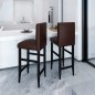 vidaXL Sgabelli da Bar 2 pz Marrone Scuro in Similpelle vidaXL Sgabelli da Bar 2 pz Marrone Scuro in Similpelle