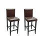 vidaXL Sgabelli da Bar 2 pz Marrone Scuro in Similpelle vidaXL Sgabelli da Bar 2 pz Marrone Scuro in Similpelle