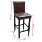 vidaXL Sgabelli da Bar 2 pz Marrone Scuro in Similpelle vidaXL Sgabelli da Bar 2 pz Marrone Scuro in Similpelle