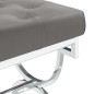 vidaXL Panca 99 cm Grigia in Velluto e Acciaio Inossidabile vidaXL Panca 99 cm Grigia in Velluto e Acciaio Inossidabile