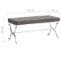 vidaXL Panca 99 cm Grigia in Velluto e Acciaio Inossidabile vidaXL Panca 99 cm Grigia in Velluto e Acciaio Inossidabile