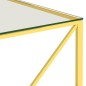 vidaXL Tavolino da Salotto Oro 55x55x55 cm in Acciaio Inox e Vetro vidaXL Tavolino da Salotto Oro 55x55x55 cm in Acciaio Inox e Vetro
