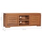vidaXL Mobile Porta TV 110x30x40 cm in Legno Massello di Teak vidaXL Mobile Porta TV 110x30x40 cm in Legno Massello di Teak