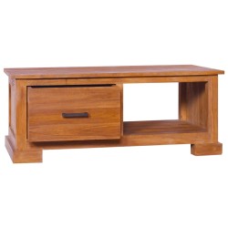 vidaXL Mobile Porta TV 90x50x37 cm in Legno Massello di Teak