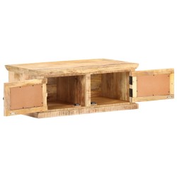vidaXL Tavolino da Caffè 90x50x35 cm Legno Massello di Mango e Canna
