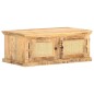 vidaXL Tavolino da Caffè 90x50x35 cm Legno Massello di Mango e Canna vidaXL Tavolino da Caffè 90x50x35 cm Legno Massello di Mango e Canna