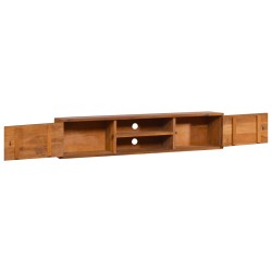 vidaXL Mobile TV a Parete 135x30x30 cm in Legno Massello di Teak