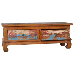 vidaXL Mobile Porta TV 110x35x40 cm in Legno di Recupero di Teak