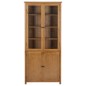 vidaXL Libreria con 4 Ante 90x35x200 cm in Rovere Massello e Vetro vidaXL Libreria con 4 Ante 90x35x200 cm in Rovere Massello e Vetro