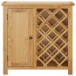vidaXL Cantinetta per 11 Bottiglie 80x32x80 cm in Legno Massello di Rovere vidaXL Cantinetta per 11 Bottiglie 80x32x80 cm in Legno Massello di Rovere