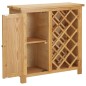 vidaXL Cantinetta per 11 Bottiglie 80x32x80 cm in Legno Massello di Rovere vidaXL Cantinetta per 11 Bottiglie 80x32x80 cm in Legno Massello di Rovere