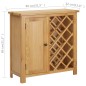 vidaXL Cantinetta per 11 Bottiglie 80x32x80 cm in Legno Massello di Rovere vidaXL Cantinetta per 11 Bottiglie 80x32x80 cm in Legno Massello di Rovere