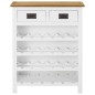 vidaXL Cantinetta Portavini 72x32x90 cm in Massello di Rovere