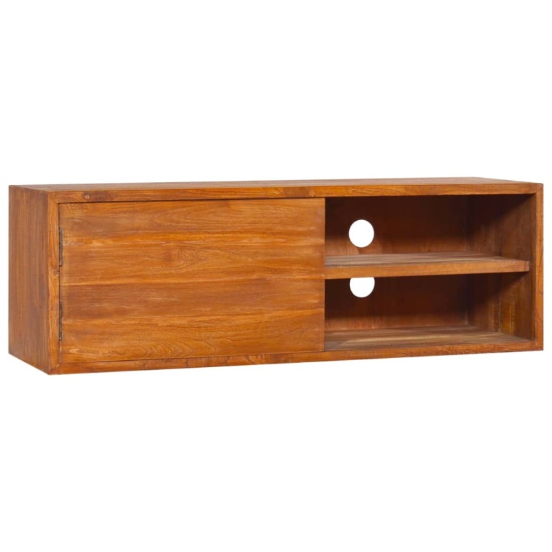 vidaXL Mobile TV a Parete 90x30x30 cm in Legno Massello di Teak vidaXL Mobile TV a Parete 90x30x30 cm in Legno Massello di Teak
