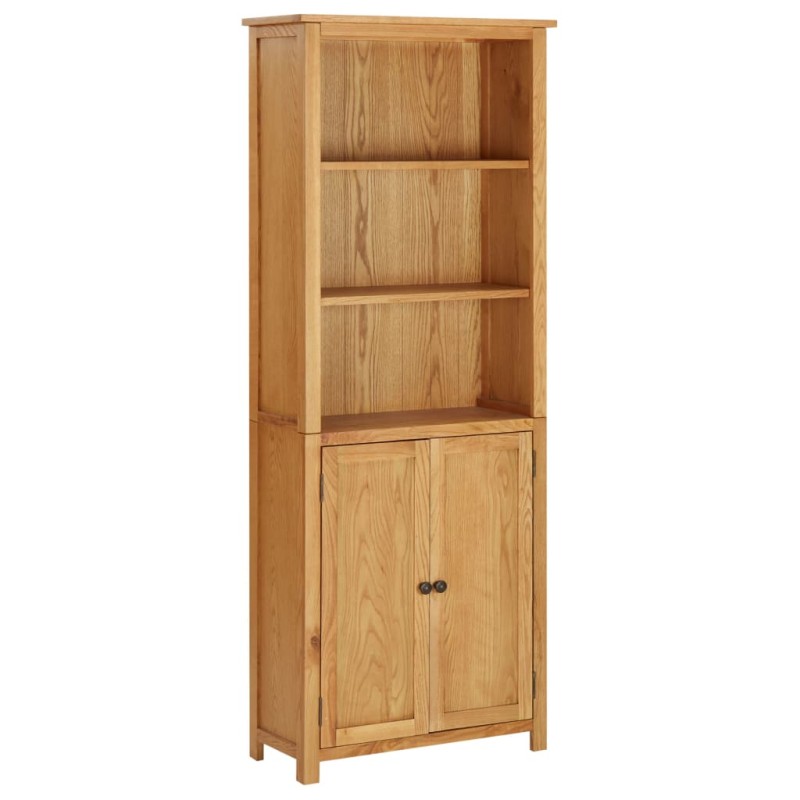 vidaXL Libreria a 2 Ante 70x30x180 cm in Massello di Rovere vidaXL Libreria a 2 Ante 70x30x180 cm in Massello di Rovere