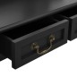 vidaXL Tavolo da Trucco con Sgabello Nero 80x69x141 cm Legno Paulownia vidaXL Tavolo da Trucco con Sgabello Nero 80x69x141 cm Legno Paulownia