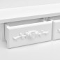 vidaXL Tavolo da Trucco e Sgabello Bianco 50x59x136 cm Legno Paulownia