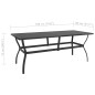 Tavolo da Giardino Antracite 190x80x72 cm in Acciaio Tavolo da Giardino Antracite 190x80x72 cm in Acciaio