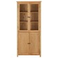 289180 vidaXL Libreria con 4 Ante 80x35x180 cm Rovere Massello e Vetro 289180 vidaXL Libreria con 4 Ante 80x35x180 cm Rovere Massello e Vetro