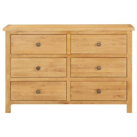 vidaXL Cassettiera 105x33,5x73 cm in Legno Massello di Rovere