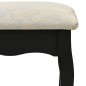 vidaXL Tavolo da Trucco con Sgabello Nero 50x59x136 cm Legno Paulownia vidaXL Tavolo da Trucco con Sgabello Nero 50x59x136 cm Legno Paulownia