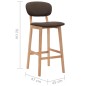 vidaXL Sgabelli da Bar 2 pz Marroni in Tessuto vidaXL Sgabelli da Bar 2 pz Marroni in Tessuto