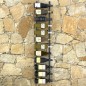 vidaXL Portavini da Parete per 24 Bottiglie Nero in Ferro vidaXL Portavini da Parete per 24 Bottiglie Nero in Ferro