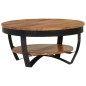 vidaXL Tavolino da Caffè 65x65x32 cm in Legno Massello di Acacia