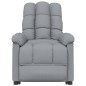 vidaXL Poltrona Massaggiante in Tessuto Grigio Chiaro