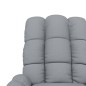 vidaXL Poltrona Massaggiante in Tessuto Grigio Chiaro
