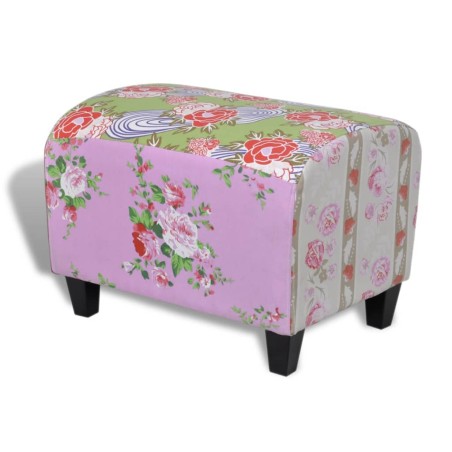 vidaXL Poggiapiedi Patchwork Stile Floreale