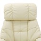vidaXL Poltrona Massaggi Reclinabile Crema Similpelle e Legno Curvato vidaXL Poltrona Massaggi Reclinabile Crema Similpelle e Legno Curvato