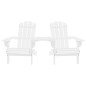 vidaXL Sedie da Giardino Adirondack con Tavolino in Legno Abete Bianco vidaXL Sedie da Giardino Adirondack con Tavolino in Legno Abete Bianco