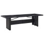 vidaXL Tavolo da Giardino Nero 240x90x74 cm in Polyrattan e Vetro vidaXL Tavolo da Giardino Nero 240x90x74 cm in Polyrattan e Vetro