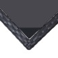 vidaXL Tavolo da Giardino Nero 240x90x74 cm in Polyrattan e Vetro vidaXL Tavolo da Giardino Nero 240x90x74 cm in Polyrattan e Vetro