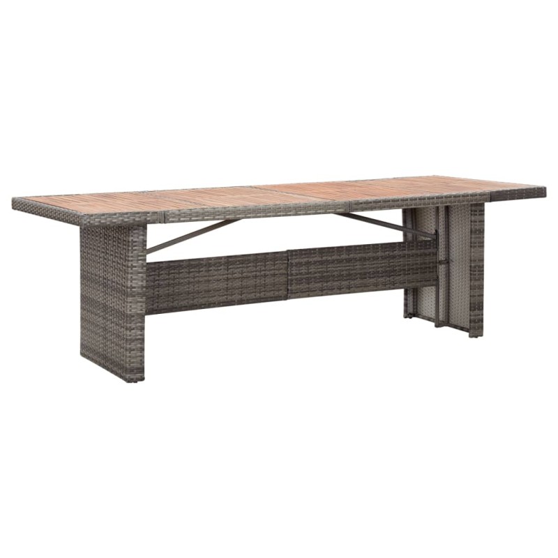 vidaXL Tavolo da Giardino 240x90x74 cm in Polyrattan e Massello Acacia vidaXL Tavolo da Giardino 240x90x74 cm in Polyrattan e Massello Acacia