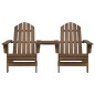 vidaXL Sedie da Giardino Adirondack con Tavolino Legno Abete Marrone vidaXL Sedie da Giardino Adirondack con Tavolino Legno Abete Marrone