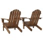 vidaXL Sedie da Giardino Adirondack con Tavolino Legno Abete Marrone vidaXL Sedie da Giardino Adirondack con Tavolino Legno Abete Marrone