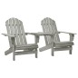 vidaXL Sedie da Giardino Adirondack con Tavolino Legno Abete Grigio vidaXL Sedie da Giardino Adirondack con Tavolino Legno Abete Grigio