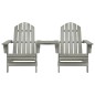 vidaXL Sedie da Giardino Adirondack con Tavolino Legno Abete Grigio vidaXL Sedie da Giardino Adirondack con Tavolino Legno Abete Grigio