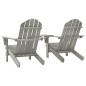 vidaXL Sedie da Giardino Adirondack con Tavolino Legno Abete Grigio vidaXL Sedie da Giardino Adirondack con Tavolino Legno Abete Grigio