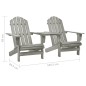 vidaXL Sedie da Giardino Adirondack con Tavolino Legno Abete Grigio vidaXL Sedie da Giardino Adirondack con Tavolino Legno Abete Grigio